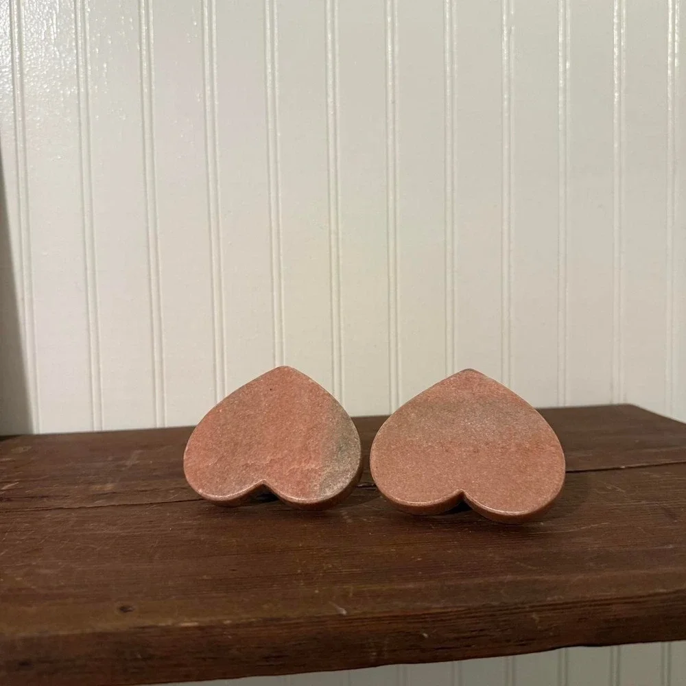 Set of 2 Pink Heart Shaped Candle Holders